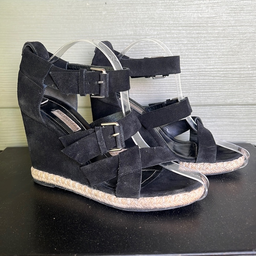 Balenciaga Suede Espadrille Sandal